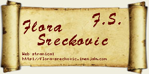 Flora Srećković vizit kartica
